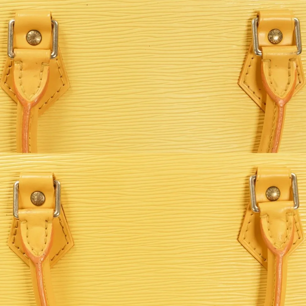LOUIS VUITTON Large Citron Yellow Epi Leather Tote Handbag - Picture 12 of 14